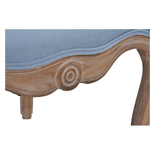 Armchair Dekodonia Blue Wood Polyester (58 x 56 x 69 cm) Dekodonia