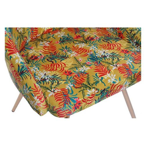 Armchair Dekodonia Yellow Metal Polyester (59 x 59 x 75 cm) Dekodonia
