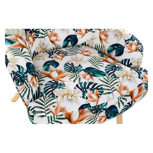 Armchair Dekodonia Multicolour Birch Polyester (76 x 74 x 74 cm) Dekodonia