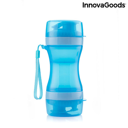 2-in-1 bottle with water and food containers for pets Pettap InnovaGoods InnovaGoods