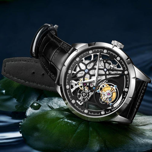 2020 New Model GIV Original Tourbillon men watch top brand luxury double Skeleton Sapphire man clock Relogio Masculino - Seewest