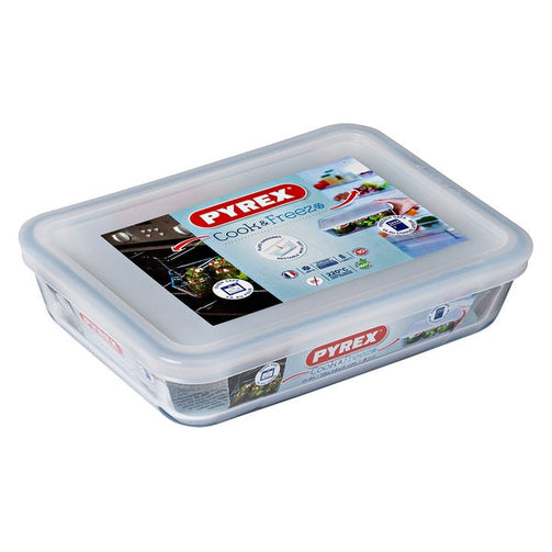 Hermetic Lunch Box Pyrex C&F Transparent Borosilicate Glass Pyrex