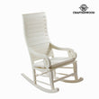 Rocking Chair Teak White (113 x 110 x 55 cm) by Craftenwood BigBuy Home