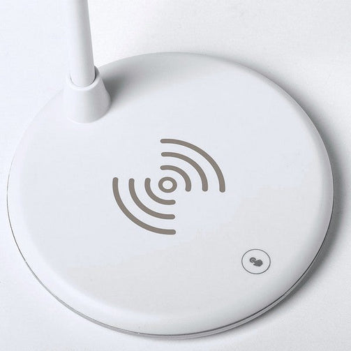 LED Lamp with Bluetooth Speaker and Wireless Charger White 146268 BigBuy Tech
