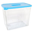 Lunch box White & Blue Rectangular High BigBuy Cooking