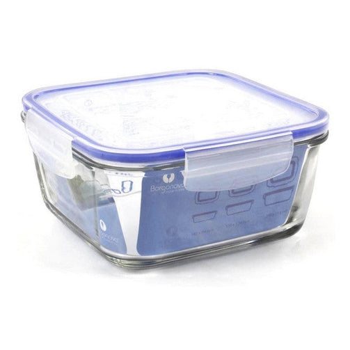 Hermetic Lunch Box Borgonovo Transparent Squared Borgonovo