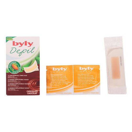 Facial Hair Removal Strips Depil Chocolate Byly (12 uds) Byly