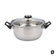 Casserole with glass lid Quid Habitat Stainless steel Quid