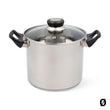 Pot with Glass Lid Quid Habitat Stainless steel Quid