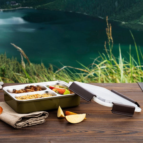 Lunch box Quid GO XTREM Stainless steel (26 x 18,5 x 7 cm) Quid