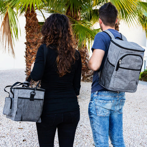 Lunch box Quid Go Metropoli Textile 15 L (28 x 22 x 26 cm) Quid