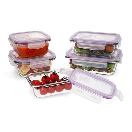 Set of 5 lunch boxes Quid Frost Crystal Quid