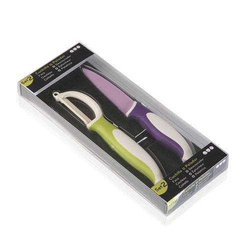 Knife Ceramic (19 cm) Peeler BigBuy Cooking