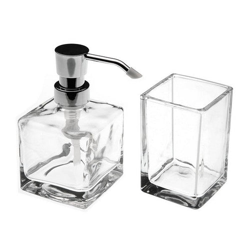 Bath Set Crystal Transparent BigBuy Home