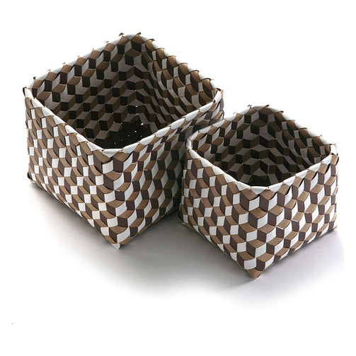 Basket set polypropylene (2 Pieces) (25 x 20 x 25 cm) BigBuy Home