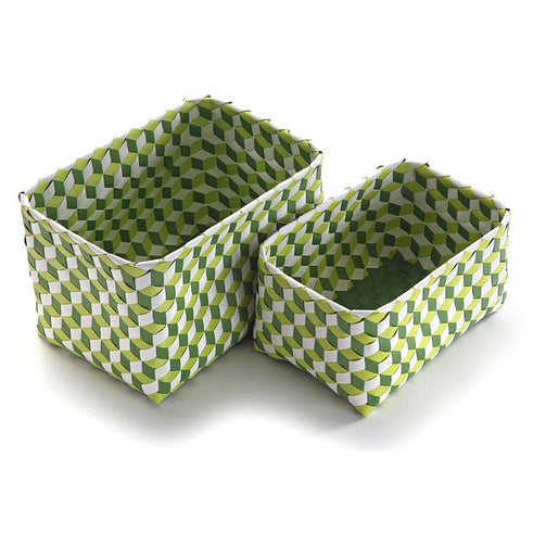 Basket set polypropylene (2 Pieces) (23 x 20 x 33 cm) BigBuy Home