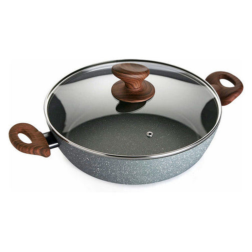 Casserole with lid Aluminium (28 x 7,5 x 28 cm) BigBuy Home