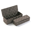 Set of Stackable Organising Boxes Textile (2 Pieces) (11,5 x 9 x 29,5 cm) BigBuy Home