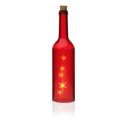 LED Bottle Cosmo Crystal Red BigBuy Home