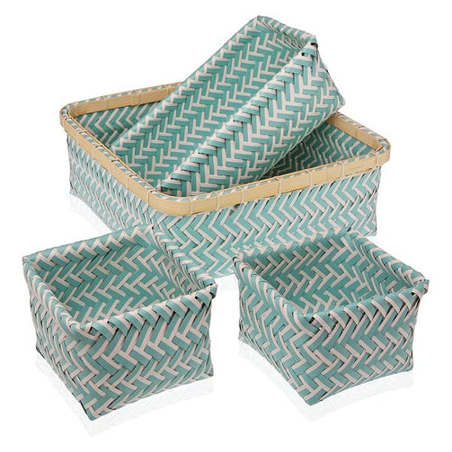 Basket set polypropylene (4 Pieces) (31 x 12 x 31 cm) BigBuy Home