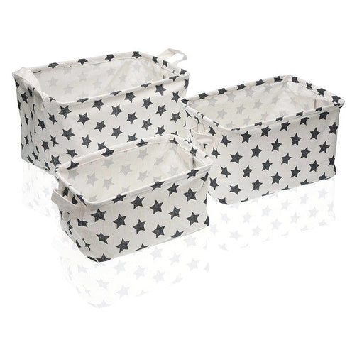 Basket set Textile Polyester (3 Pieces) (25 x 22 x 35 cm) BigBuy Home