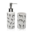 Bath Set Zebra Ceramic BigBuy Home