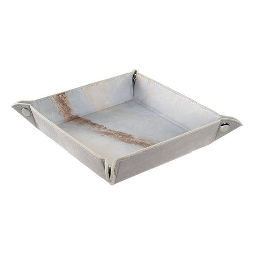 Valet Tray Dekodonia Polyurethane Metal Marble Modern (15 x 15 x 4 cm) Dekodonia