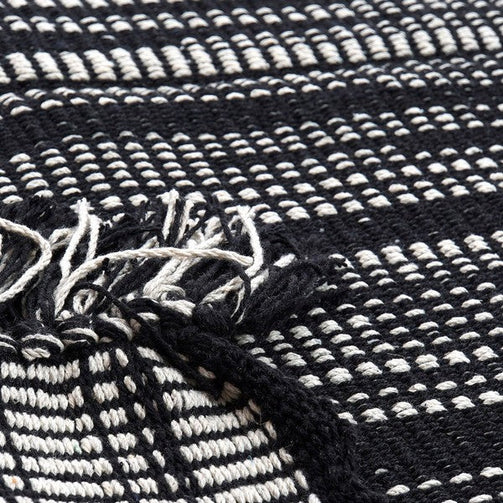 Carpet Dekodonia Black Cotton (180 x 120 cm) Dekodonia