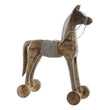 Decorative Figure Dekodonia Horse Rope Mango wood Natural (38 x 10 x 50 cm) Dekodonia