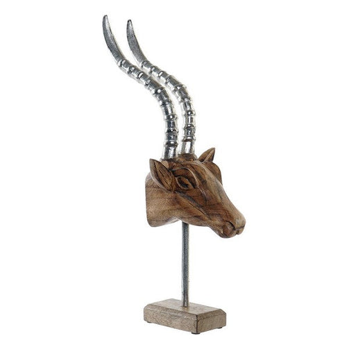 Decorative Figure Dekodonia Aluminium Mango wood Natural (16 x 27 x 50 cm) Dekodonia