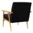 Armchair Dekodonia Black Wood Metal Polyurethane (68 x 75 x 78 cm) Dekodonia