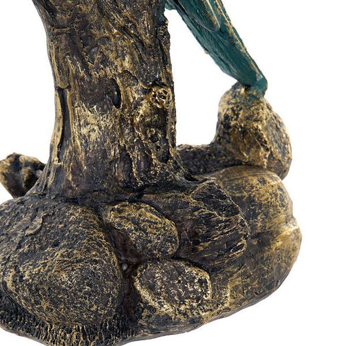 Sculpture Dekodonia Parrot Green Resin (13 x 9 x 25 cm) Dekodonia