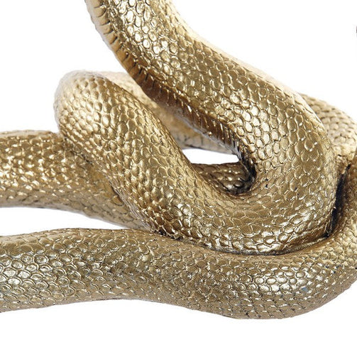 Sculpture Dekodonia Snake Golden Resin (17 x 12 x 18 cm) Dekodonia
