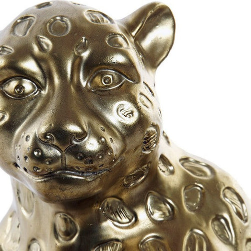Sculpture Dekodonia Leopard Golden Resin (59 x 21 x 20 cm) Dekodonia