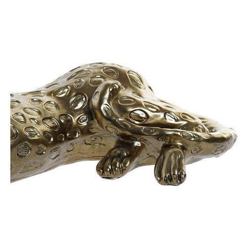 Sculpture Dekodonia Leopard Golden Resin (59 x 21 x 20 cm) Dekodonia