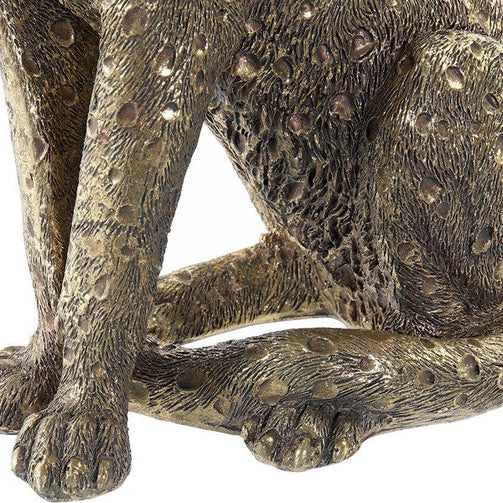 Sculpture Dekodonia Leopard Golden (14 x 11 x 26 cm) Dekodonia