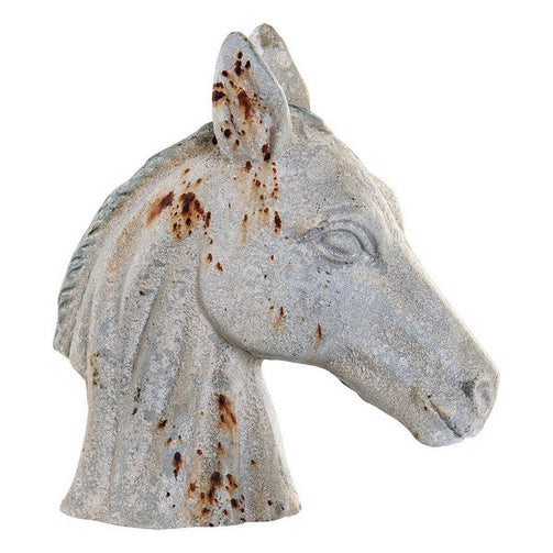 Sculpture Dekodonia Horse White Aged finish (14 x 30 x 31 cm) Dekodonia