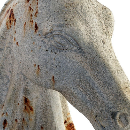 Sculpture Dekodonia Horse White Aged finish (14 x 30 x 31 cm) Dekodonia