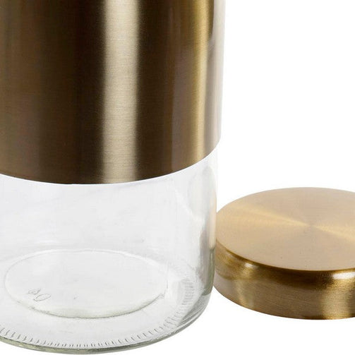 Glass Jar Dekodonia Golden (1,6 L) Dekodonia