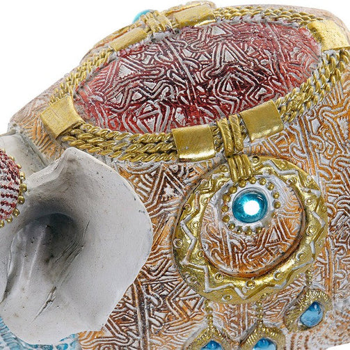 Sculpture Dekodonia Elephant White/Blue (19 x 10 x 18 cm) Dekodonia