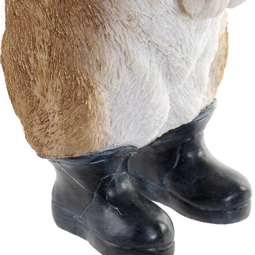 Sculpture Dekodonia Rabbit Brown Resin (14 x 11 x 27 cm) Dekodonia