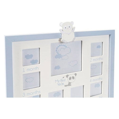 Photo frame Dekodonia Wood Crystal Panda bear (32 x 1 x 32 cm) (2 pcs) Dekodonia