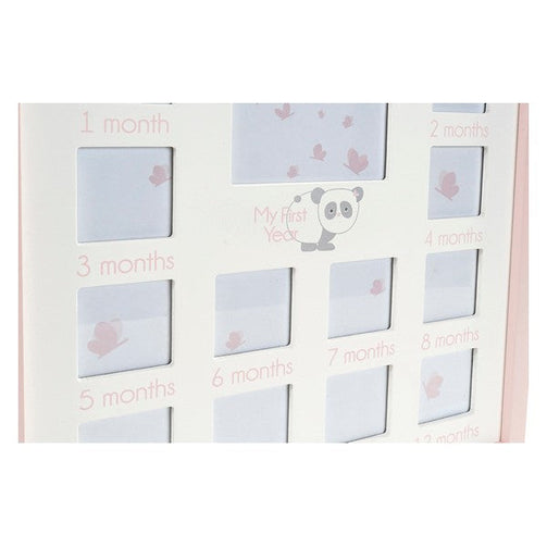 Photo frame Dekodonia Wood Crystal Panda bear (32 x 1 x 32 cm) (2 pcs) Dekodonia