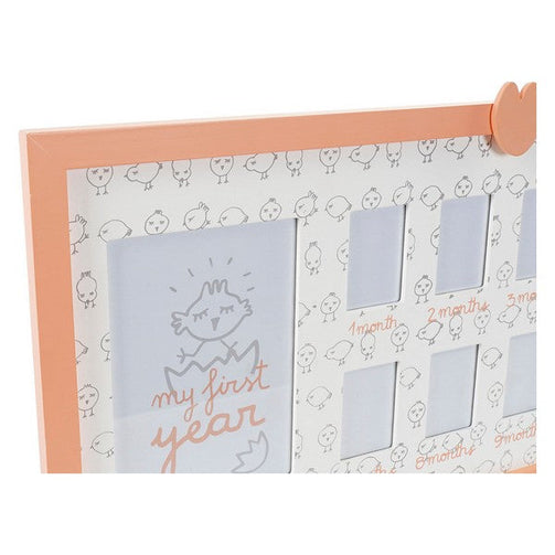 Photo frame Dekodonia Wood Crystal Chicken (63 x 1 x 29 cm) (2 pcs) Dekodonia