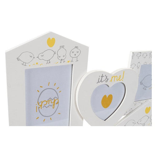 Photo frame Dekodonia Chicken Wood Crystal (45 x 2 x 38 cm) (2 pcs) Dekodonia