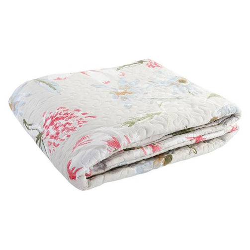 Bedspread (quilt) Dekodonia Flowers Polyester Cotton (295 gsm) (180 x 260 cm) Dekodonia