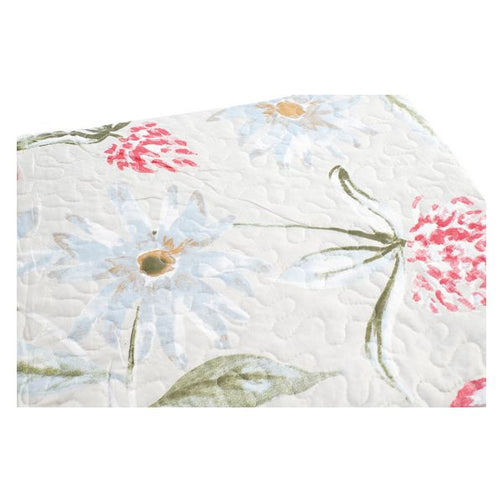 Bedspread (quilt) Dekodonia Flowers Polyester Cotton (295 gsm) (180 x 260 cm) Dekodonia