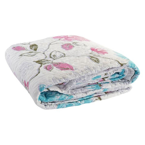 Bedspread (quilt) Dekodonia Flowers Polyester Cotton (285 gsm) Dekodonia