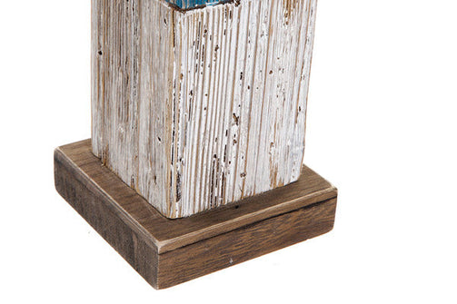 Headlight Dekodonia Ornamental Sailor Metal Paolownia wood (10 x 10 x 36 cm) Dekodonia