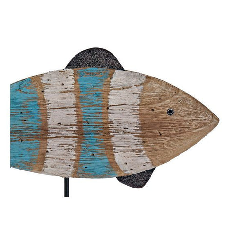 Decorative Figure Dekodonia Wood Metal Fish (32 x 8 x 35 cm) Dekodonia